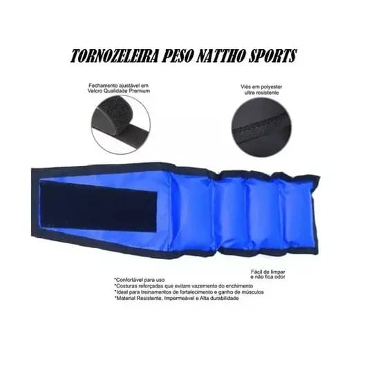 Tornozeleira Com Peso 500g Par Caneleira Treino Exercício Crossfit Fitness Exercícios Musculação