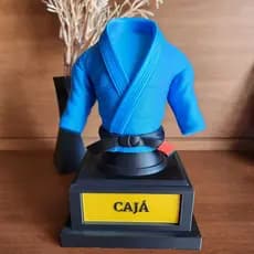 Troféu kimono jiu-jitsu judô karatê taekwondo personalizado arte marcial presente decoração brinde