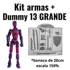 Boneco Dummy 13 GRANDE + KIT ARMAS escala 150% (20 cm)