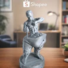 Estátua Escultor do Autodesenvolvimento Motivação & Inspiração - Saúde Fitness Bodybuilding gordura