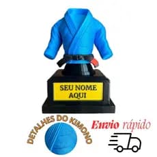 Troféu kimono jiu-jitsu judô karatê taekwondo arte marcial personalizado presente decoração brinde