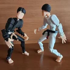 Boneco Dummy GRANDE (20cm) Boneco Articulado Action Figure Educativo judô karatê jiu-jitsu