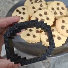 🍪 Cortador de Biscoito Minecraft Pixel – Cookie Cutter Game, Pixelado, Festa, Cozinha, Gamer