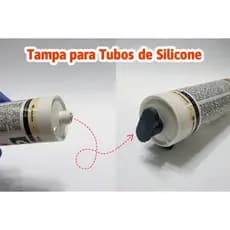 KIT 2 Tampas Rosqueavel Para Tubo De Silicine, Veda Calha, PU e etc...