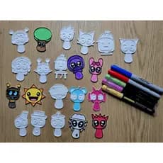 Kit Completo de Desenho DIY Sprunki Fofo e Criativo