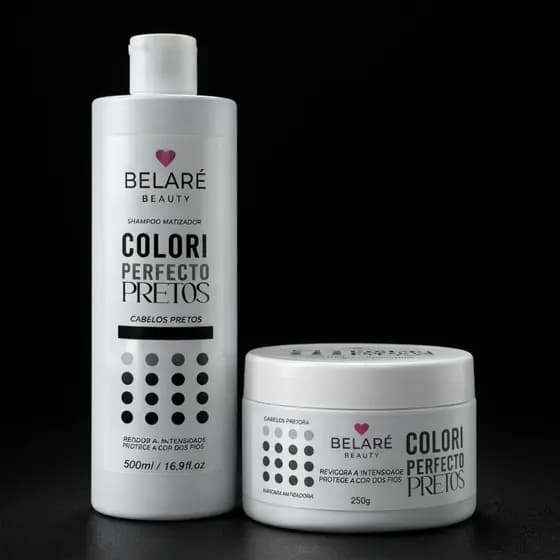 Kit Matizador Black (Shampoo + Máscara) Para Cabelo Preto | 500ml+250g | Neutraliza Reflexo Vermelho