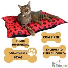 Colchonete Cama Almofada com zíper Cachorro e Gato
