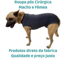 Roupa Pós Cirúrgica para Cachorro Macho e Fêmea Cirurgia de Pet Com Proteção UV Macacão Cirúrgico