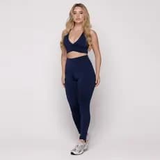Conjunto Fitness Feminino Top Com Bojo E Calça Forrada Academia Treino AQN SPORT