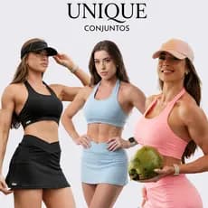 Conjunto Esportivo Academia Corrida Short saia ZeroTransparência +Top AQN SPORT Coleção UNIQUE 2026