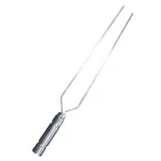 Kit 5 Espetos para churrasco  duplo 30 cm Lamina Alumínio