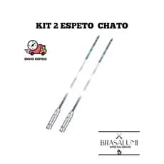 kit 2 Espetos de Alumínio 50 cm (Espeto Chato) churrasco
