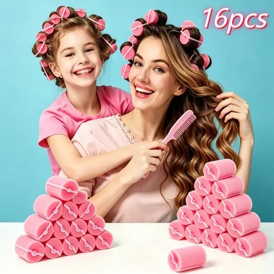 KIT 12 BOB Modelador De Cabelo Comprimento 7cm Diâmetro 3cm DIY Pink