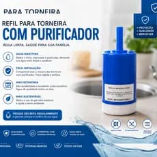 Refil para Torneira com Purificador HF 40 Rosca Longa – Água Mais Pura e Saudável para Sua Família