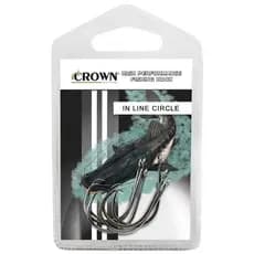Anzol Circle Hook Crown (In Line Circle) - Super Resistente - Cart 6 unid