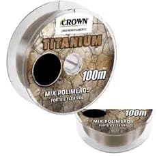 Linha Pesca Nylon Forte Titanium Crown 0,28 0,33 0,37 0,40mm -100m