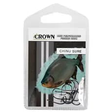 Anzol Chinu Sure (sem Farpa) Crown - Super Resistente - Cart 10 unid