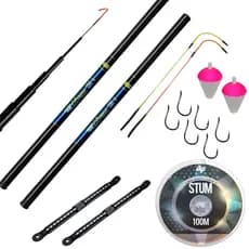 Kit 2 Varas Aramis 3,60 m + Acessórios - Tilápias Pesqueiro