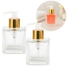 Kit 30 Porta Sabonete Vidro Cubo 100ml C/ Válvula Luxo Para Sabonete Liquido