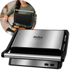 Grill E Sanduicheira PGR21PI Maxx Clean Potente 1000W Cinza Philco 127V