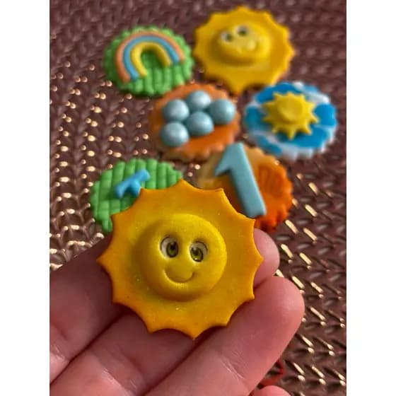 minha primeira volta ao sol aplique comestível para docinho donuts pasta americana menino menina
