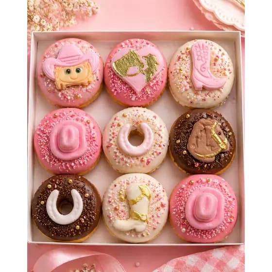 boiadeira aplique comestível para docinhos donuts cup cake pasta americana comestível