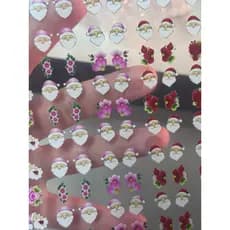 adesivo de unha papai Noel rosa vermelho 120 unhas