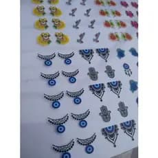 adesivo pra unha cartelão 240 adesivos película de unha 3d tipo artesanal delicada unhas mão e pé rosinhas florsinhas borboletas
