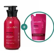 Kit Combo Nativa SPA: Loção Hidratante Desodorante Corporal Ameixa 400ml + Refil Loção Desodorante Hidratante 400ml