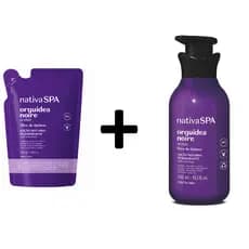 Combo Nativa SPA Orquidea Noire: Loção Corporal 400ml + Refil 350ml original queima de estoque