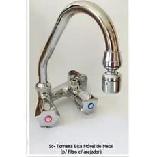 Torneira Duplo registros Em Metal Cromada Para Filtros Purificadores De Água