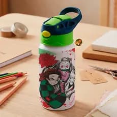 Garrafa Squeeze Demon Slayer Kimetsu no Yaiba Garrafa Alumínio Personagens Anime Infantil 500ml