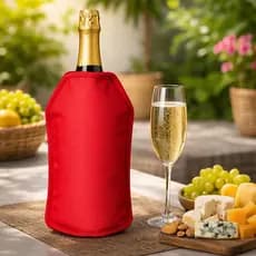 BOLSA COOLER TERMICO DE VINHO CAPA RESFRIADORA SUCO GARRAFA ESPUMANTE CONGELANTE EM GEL PREMIUM