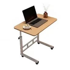 MESA PARA NOTEBOOK COM RODINHAS ALTURA AJUSTAVEL MULTIFUNCIONAL JANTAR CAMA SALA HOME OFFICE COMPUTADOR MARFIM