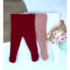 Meia Calça com pezinho para Bebê RN a 3 meses (maternidade)