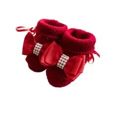 15 pares de sapatinhos em tricô sortido De Bebê 0-2 Meses Super Luxo Crochê Várias Cores