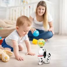 Cachorrinho Dançarino que Gira 360° com Luz e Som Brinquedo Interativo Infantil Bebê Criança Divertido