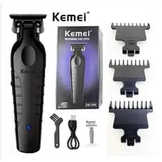 Máquina Kemei KM-2299 Professional Hair Trimmer Detailer Barber Electric Clipper Cordless Finish Cutting Machine Zero Gapped Thin
