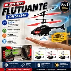 🚁✨ Helicóptero Flutuante com Sensor – Diversão Tecnológica que Encanta as Crianças! ✨🚁