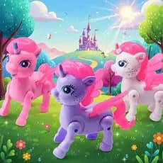 🦄✨ Unicórnio com Som e Luz – Diversão Mágica que Anda, Canta e Encanta! ✨🦄