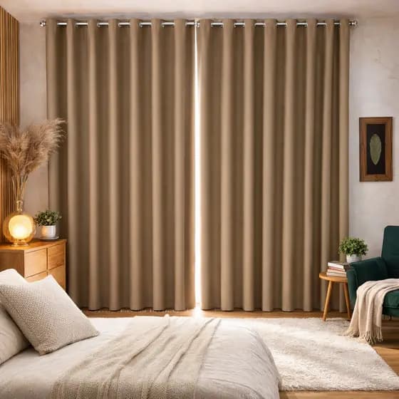 Blackout em tecido 2 metros de largura Sala Quarto Porta Decoração - Avelã