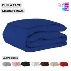 Edredom Avulso Cama Solteiro Micropercal 400 Fios Dupla Face Toque Macio