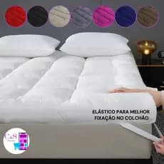 Pillow Top Protetor Colchão Queen Size Cama Box Conjugado Extra Macio Micropercal 400 Fios