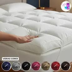 Pillow Top Protetor Colchão Casal Cama Box Macio Micropercal 400 Fios Dupla Face Toque Aveludado