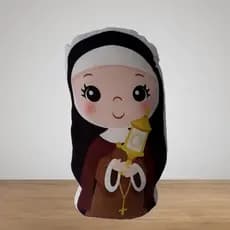 Almofada Contornada Naninha Santa Clara de Assis Boneco Religião