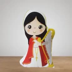Almofada Naninha Contornada Santa Cecília Religioso