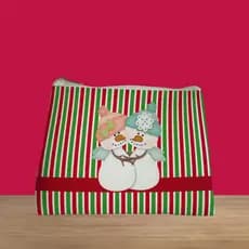 Necessaire Feminina Grande para Viagem Natal Boneco de Neve
