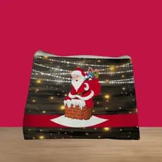 Necessaire Feminina Grande para Viagem Natal Papai Noel