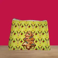 Necessaire Feminina Grande para Viagem Biscoito Natalino