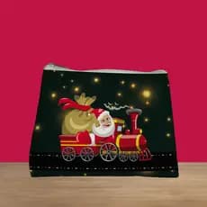 Necessaire Feminina Grande para Viagem Natalina Papai Noel